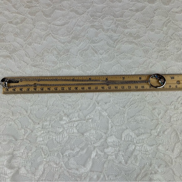 NEW Lia Sofia Elegant Silver Adjustable Necklace with Multicolor Faux Gemstones - Picture 9 of 13